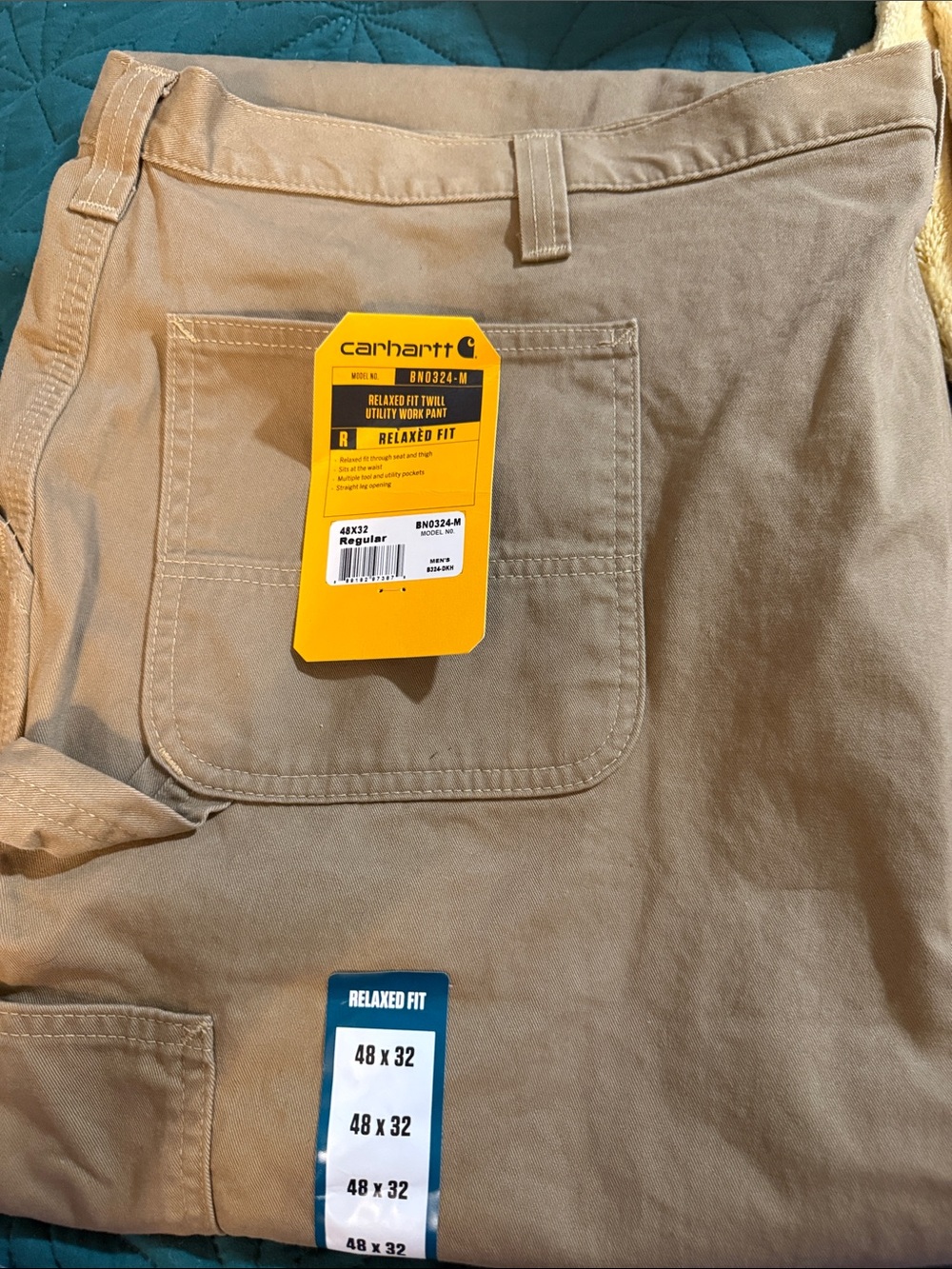 Carhartt Tan Relaxed Fit Work Pants